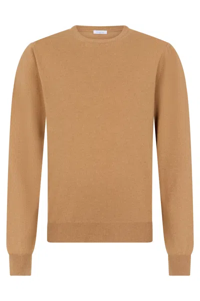 Malo Sweater In Leather Color, Soft And Versatile. In Brown