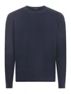 Malo Blue Solid Regular Sweaters In Blue