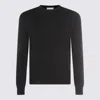 Malo Ribbed Crewneck Sweater With Long Sleeves In Black