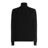 Malo Ribbed Turtleneck Crewneck Knitwear In Black