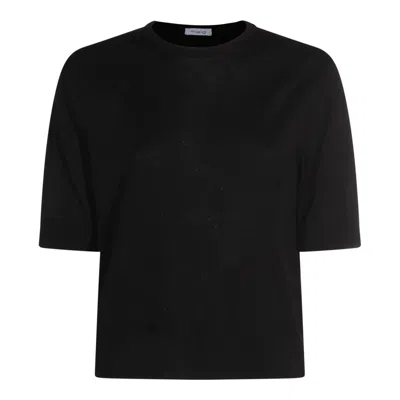 Malo Knit Crewneck Short Sleeves In Black