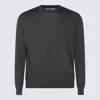 Malo Ribbed Crewneck Sweater With Long Sleeves In Gray