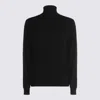 Malo Ribbed Turtleneck Crewneck Knitwear In Black