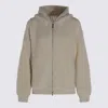 Malo Textured Knit Hooded Crewneck Sweater In Neutral