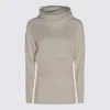 Malo Long Sleeve High Neck Knitwear Top In Neutral