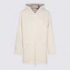 Malo Long Knitwear Crewneck With Hood And Pockets In Neutral