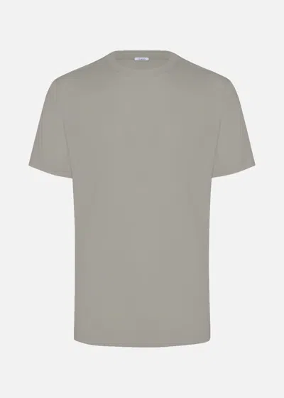 Malo T-shirt Girocollo In Jersey Di Cotone In Gray