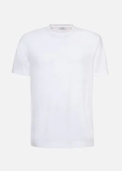 Malo T-shirt In Cotone Stretch In White