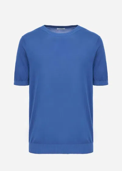 Malo T-shirt In Cotone Stretch In Blue