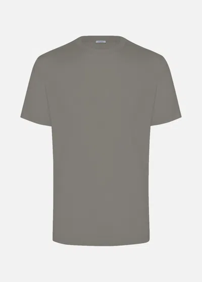Malo T-shirt In Cotone Stretch In Neutral