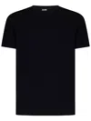 Malo Black Cotton Blend T-shirt In Nero
