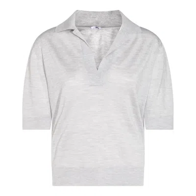 MALO MALO GREY WOOL POLO SHIRT