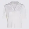 Malo White Wool Polo Shirt In Multicolor