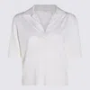 Malo White Wool Polo Shirt In Multicolor