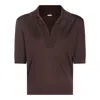 Malo Brown Wool Polo Shirt In Multicolor