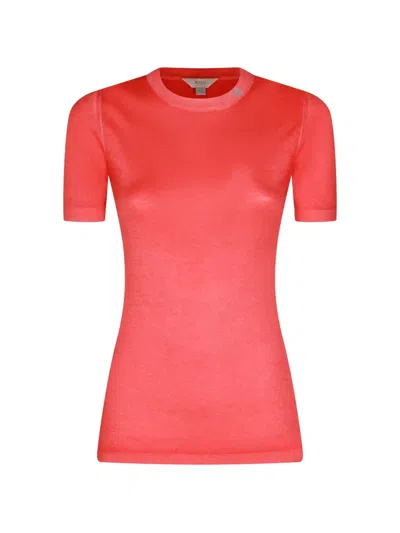 Malo Tavollozza Short-sleeve Cashmere Sweater In Pink