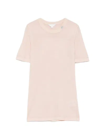 Malo Tavolozza Crewneck Short-sleeved Cashmere Sweater In Pink