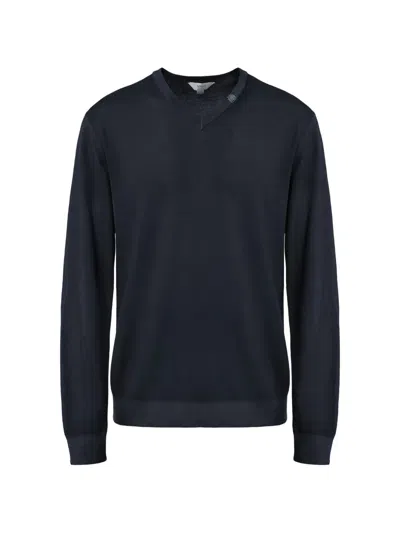 Malo Tavolozza Knitted Sweater In Blue
