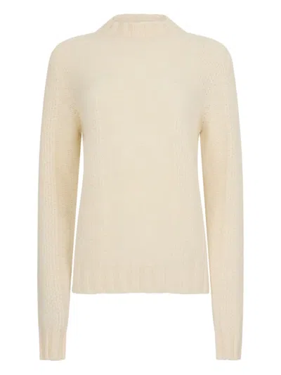 Malo Textured Sweater In Neutral