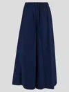 Malo Pantaloni A Palazzo In Cotone In Blue