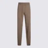 Malo Elasticated-waistband Drawstring Trousers In Brown