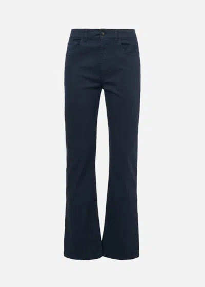 Malo Trousers In Stretch Cotton In Blue