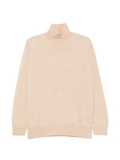 Malo Turtle Neck Sweater In Beige