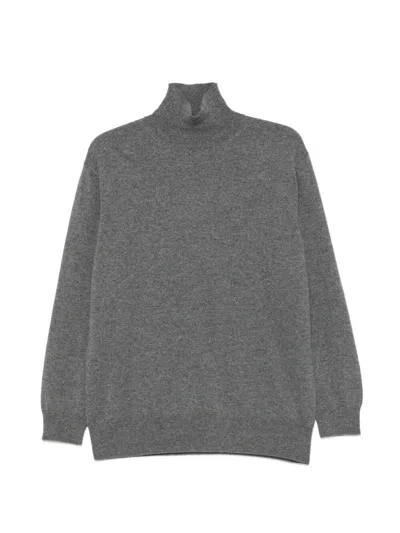 Malo Turtle Neck Sweater In Gray