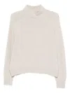 Malo Turtle-neck Sweater In Neutral