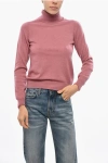 Malo Turtleneck Cashmere Blend Sweater In Pink