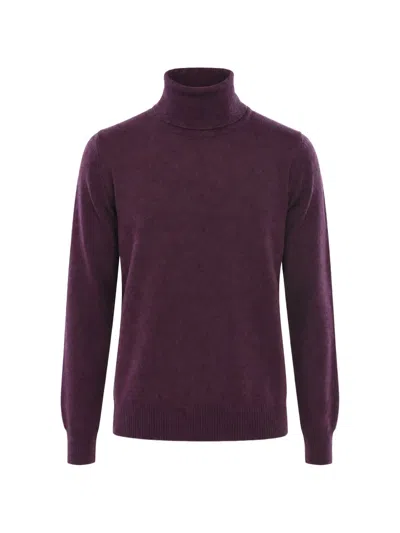 Malo Turtleneck Long-sleeve Sweater In Purple