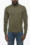 Malo Turtleneck Pure Cashmere Sweater In Green