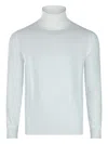 Malo Turtleneck Sweater With Ribbed Cuffs And Hem In White