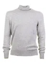 Malo Cashmere Turtleneck Sweater In Gray