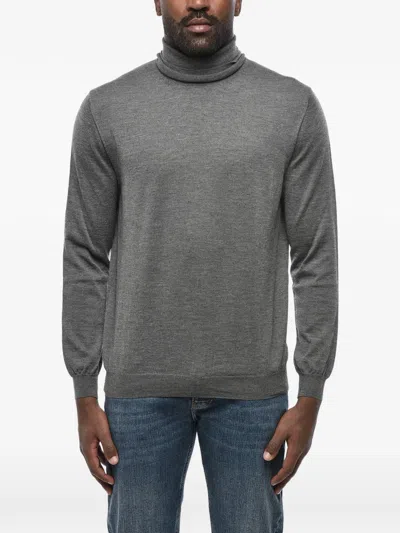 Malo Turtleneck Sweater In Gray