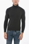 Malo Turtleneck Wool And Cashmere Sweater In Black