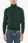 Malo Turtleneck Wool And Cashmere Sweater In Animal Print