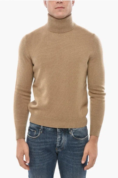 Malo Turtleneck Wool And Cashmere Sweater In Multi