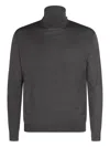 Malo Ribbed Turtleneck Crewneck Sweater In Black