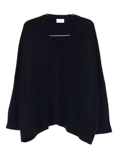 Malo V-neck Cashmere Sweater In Blue