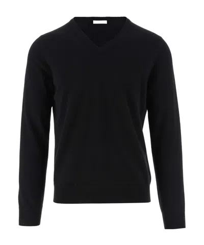 Malo Fine-knit Cashmere Jumper In Black