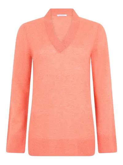 Malo V-neck Sweater In Orange