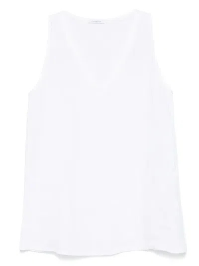 Malo V-neck Tank Top In White