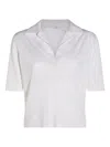 Shop Malo V-neck Top In White