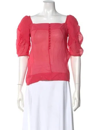 Pre-owned Malo Vintage Silk Blouse In Pink