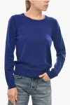 Malo Virgin Wool And Cashmere Crew Neck Sweater In Blue