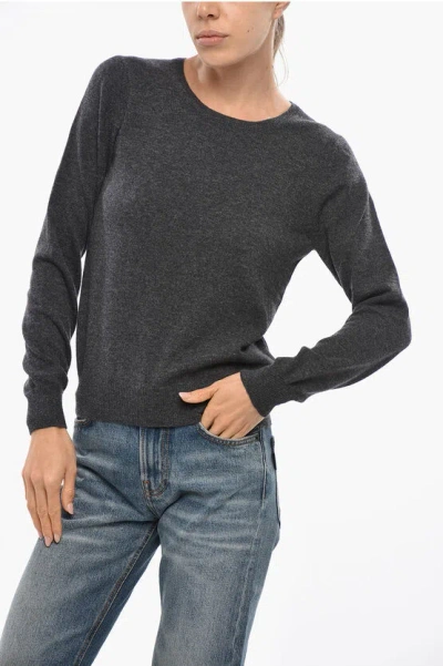 Malo Virgin Wool And Cashmere Crew Neck Sweater In Gray