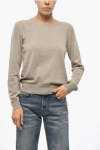 Malo Virgin Wool And Cashmere Crew Neck Sweater In Neutral