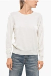 Malo Virgin Wool And Cashmere Crew Neck Sweater In White