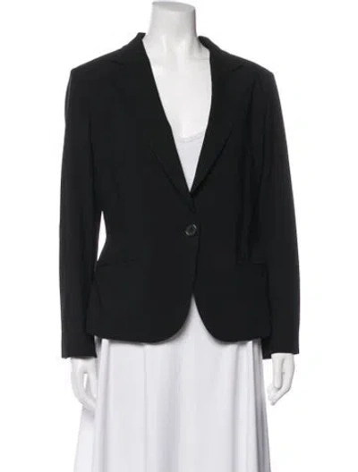 Pre-owned Malo Virgin Wool Blazer In Black